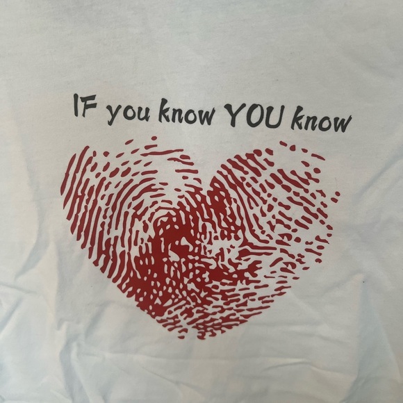 NWOT-White Tee with custom designed by Top Trend Ts one of a kind-old navy tee - Picture 2 of 5